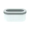 Cubo blanco + tapa gris (bolsa OPP)