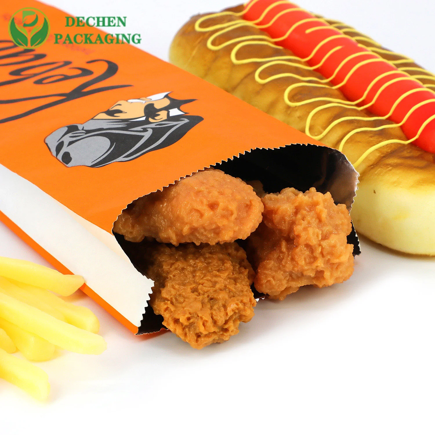 Bolsa de papel al por mayor asequible Bolsa de papel de papel de aluminio para comida caliente