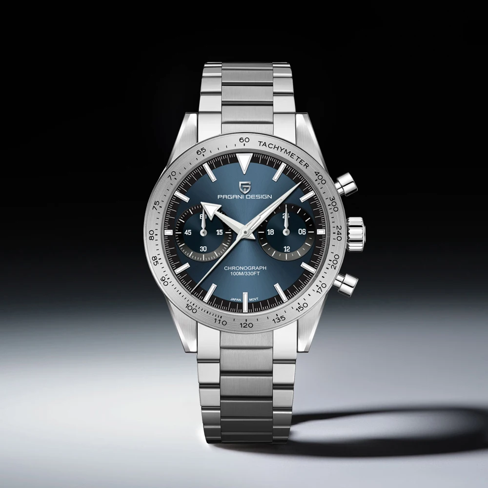 美品　PAGANI DESIGN PD-1766 クロノグラフ　ブラック ▶️ Pagani Design PD-1766 | VK64 Seiko Movement | Sapphire