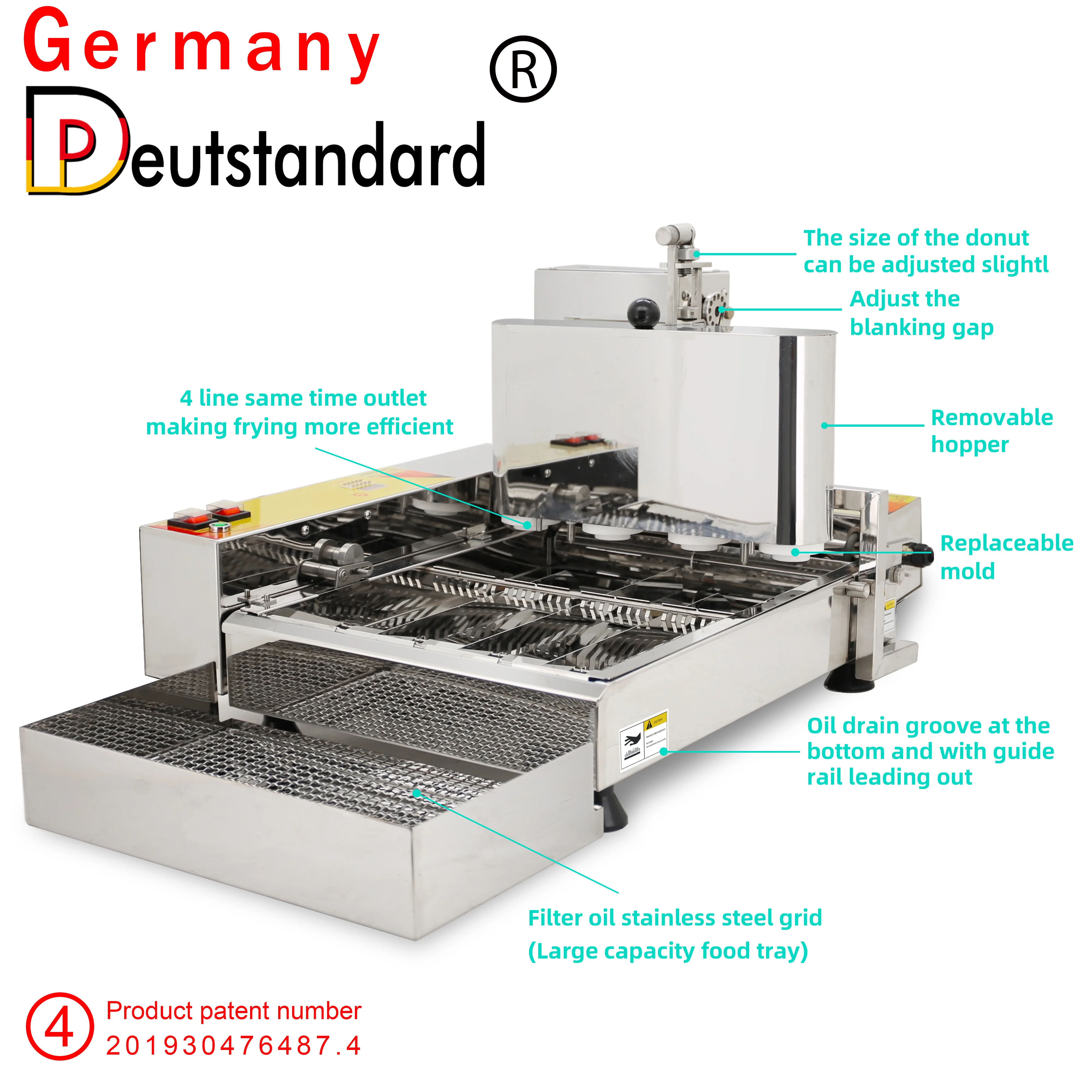Commercial Mini Donut Processing Fryer Maker Machines Donuts Vending Automatic Donut Machine