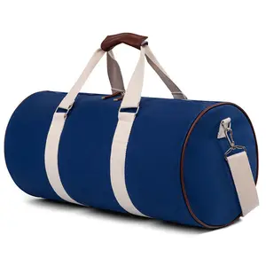Large Capacity Canvas Cotton Duffle Bag Men Women Logo Custom Printed Lightweight Weekender Overnight Travel Duffel for Sports