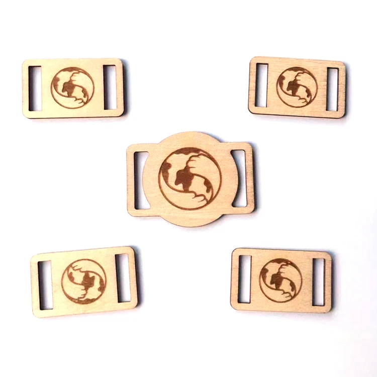 Customized Wooden NFC Tag / Wood RFID Tag for Dog Cat Collar