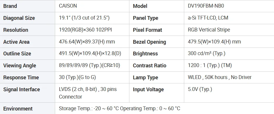 Specifications