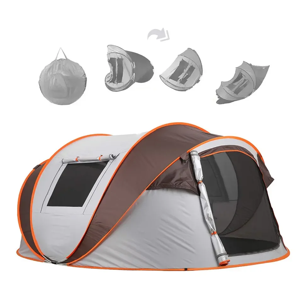 Portable Instant Family Tent Multiperson Rainproof Camping Tent 45 Person Automatic Pop Up