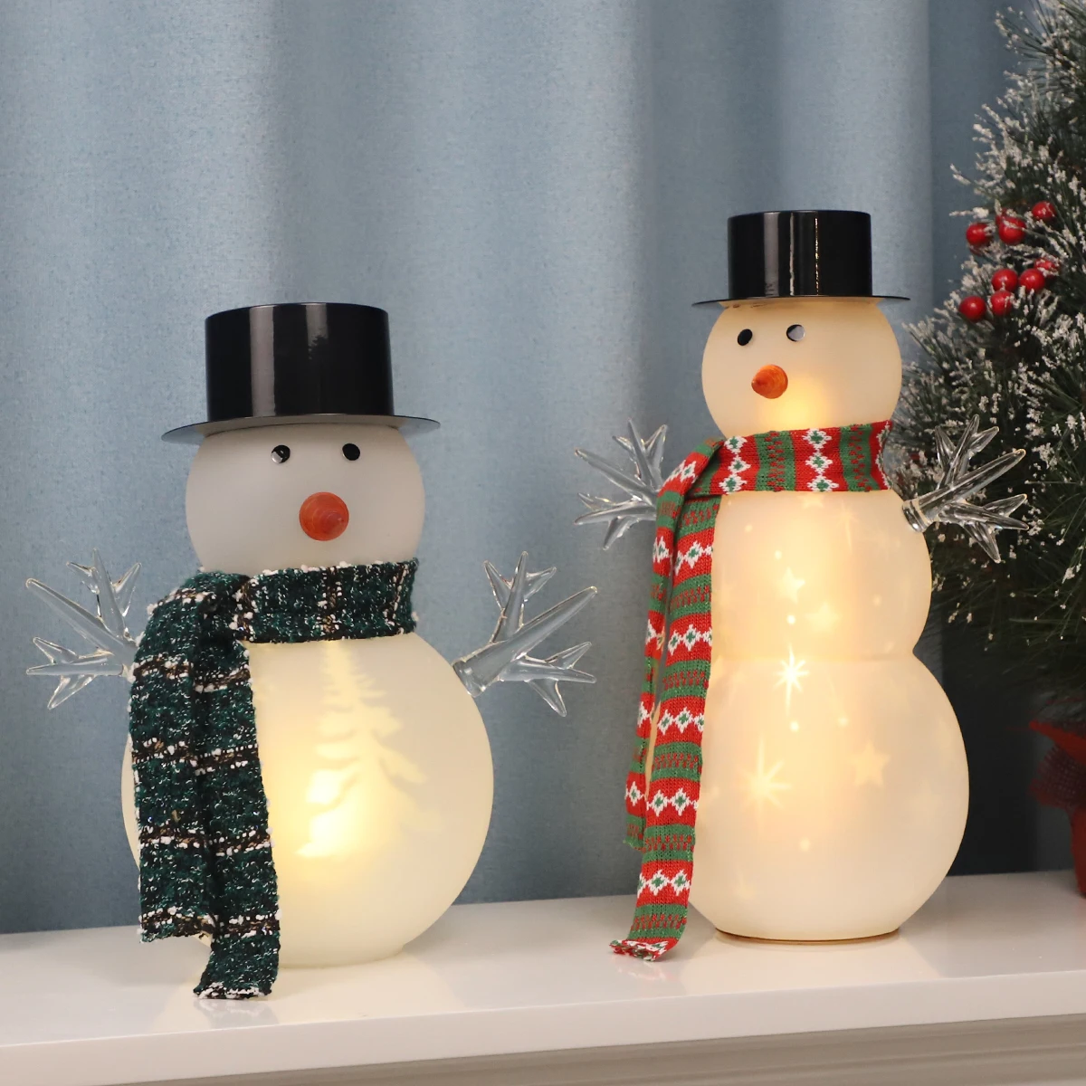 make homemade christmas glass decorations commercial modern snowman led christmas glass ornaments bulk