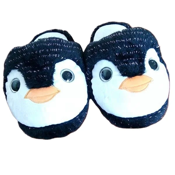 Новый стиль теплые милые Мультяшные Плюшевые Пушистые игрушечные тапочки с животными