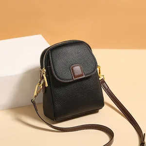 A-122 Women's Genuine Cowhide Crossbody Bag New Fashionable Genuine Leather Woman Bag Ladies Top Handbags