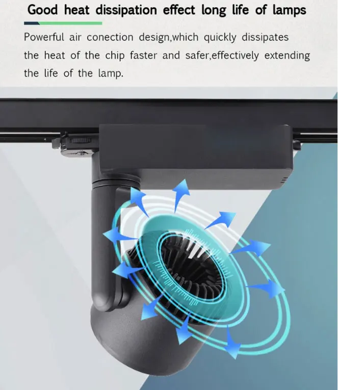 LED track spotlight kit COB track light 30W40W