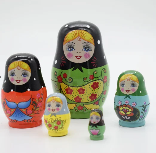 5 шт. детские куклы-матрешки
