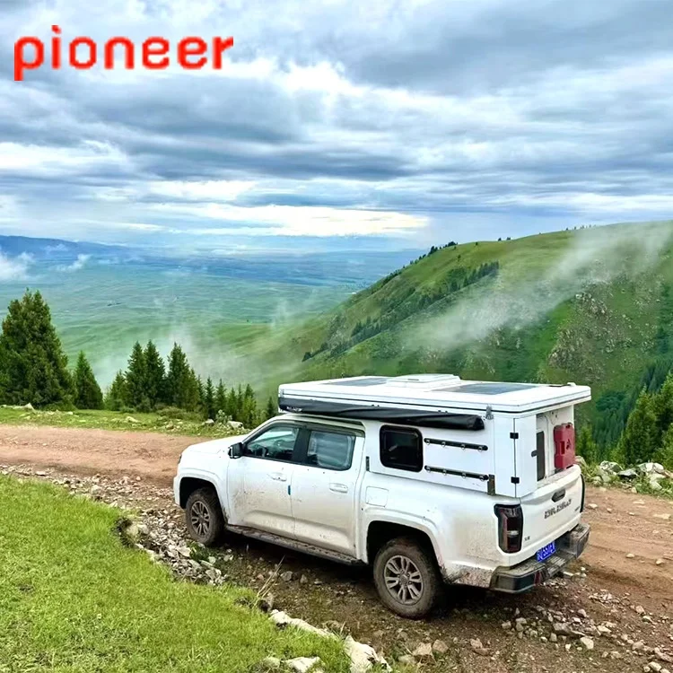Customizable Fiberglass Pickup Camper for 2-4 People for Travel Trailers in Hot Europe and the United States