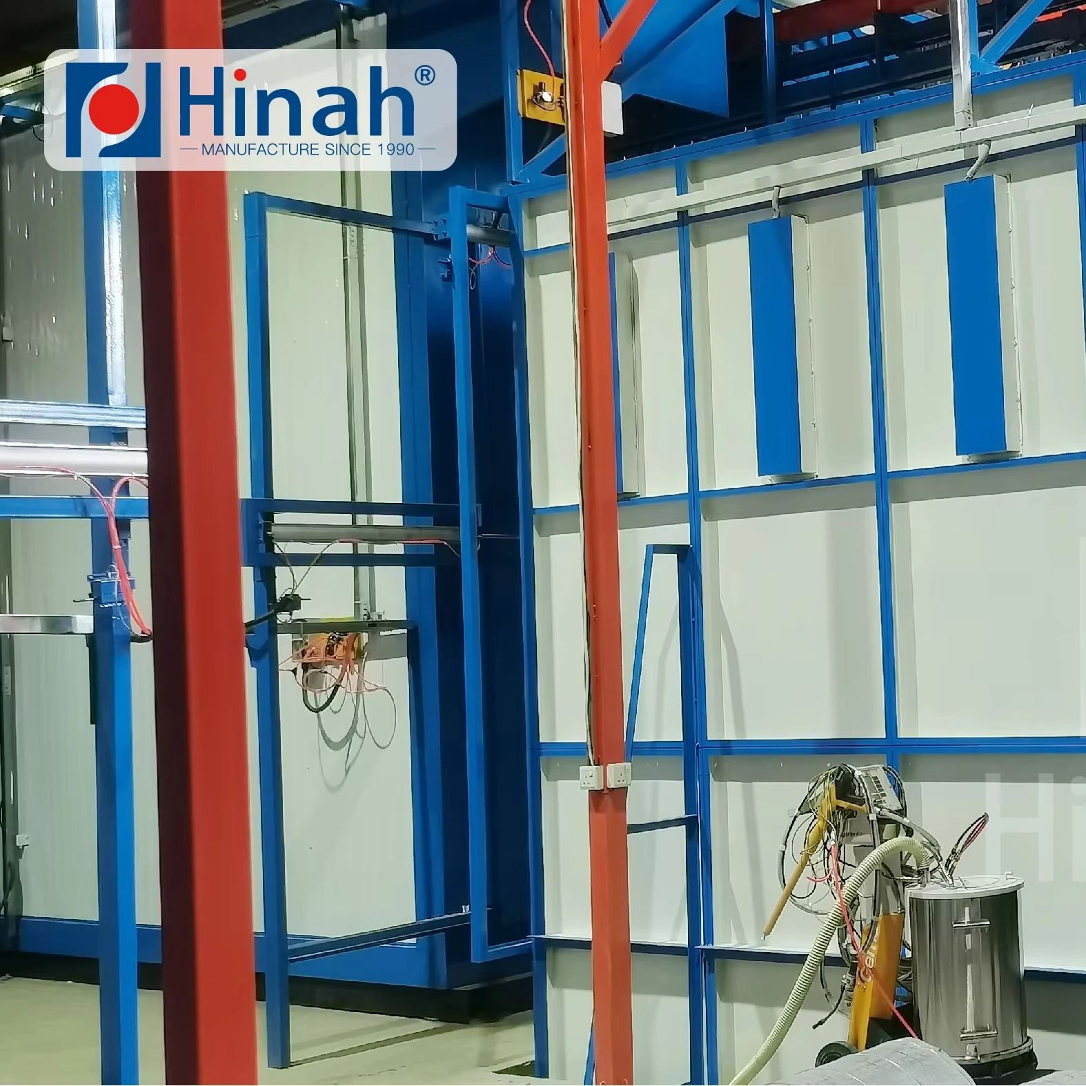 Full Automated Power and Free Conveyor Powder Coating Painting Line for Industrial  Transformers-1500kg