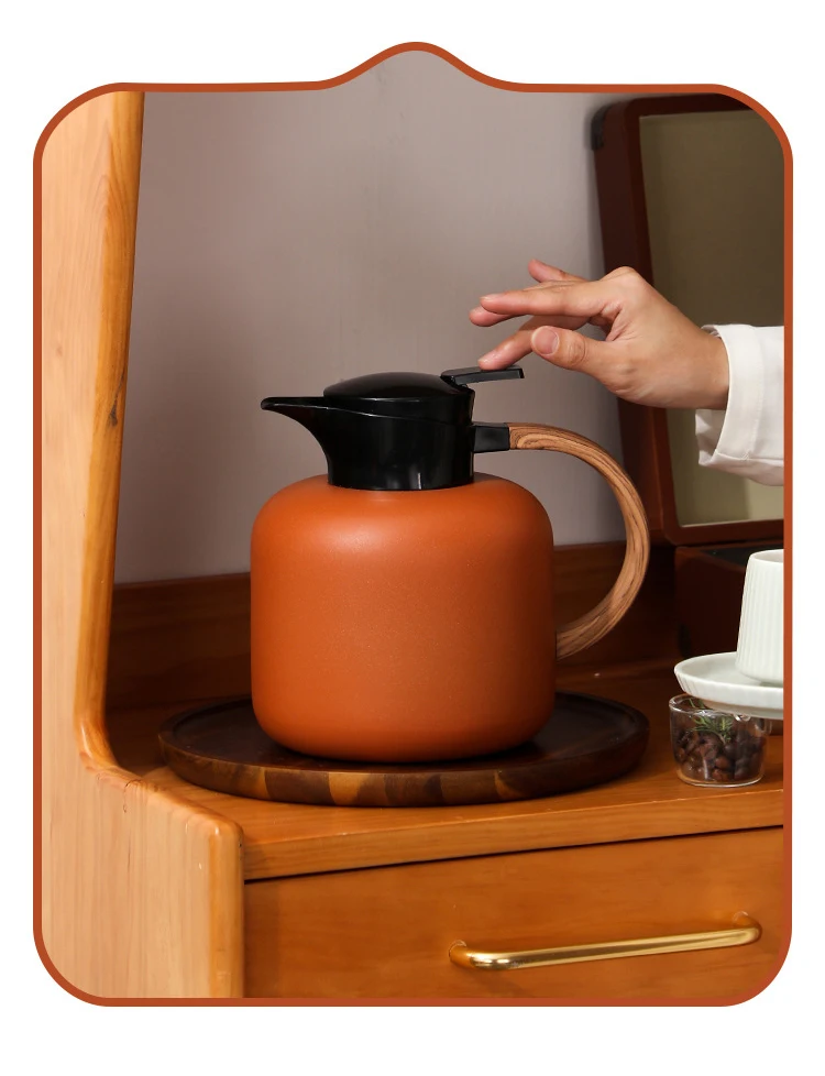 Fashion Modern Home Stainless Steel 304 Multi Color 2000 ml Portable Car Vaccum Keep Hot Cold Teapot Water Coffee Kettle Pot Set