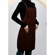 #5001, Durable and Stylish Apron for Kitchen Cooking Baking Gardening Waterproof Fabric Adjustable Straps Multiple Pockets