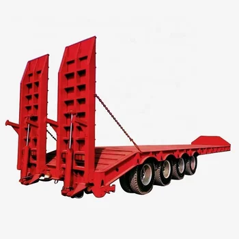 JINMA Container Shipping 3 Axle 40ft Flatbed Semi Trailer For Tanzania Local Office