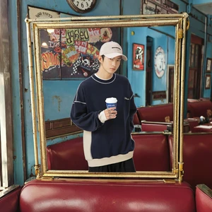 OEM & ODM Autumn Men's Jacket Retro American Fashion 3D Embroidery Loose Fit Worsted  CUSTOMIZED R&D Wholesale Sample