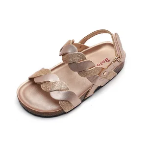 Simple Twist Design Open Toe Daughter Sandals 2 to 15 Children's Girls Sandals Shoes