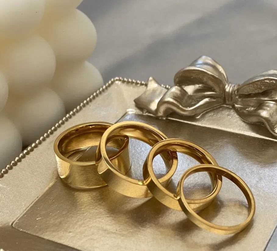 Personalized Dainty Jewelry Minimal Stacking Rings Engraved Word