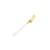 gold white dinner fork