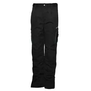 Black Mens Multi Pocket German Cargo Mechanic Work Pants for Men