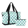 Teal checkered