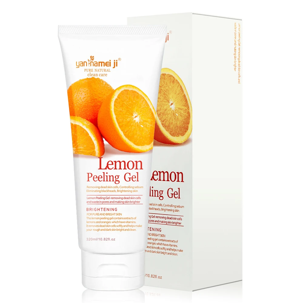 brightening skin lemon peeling gel cleaning face body beauty