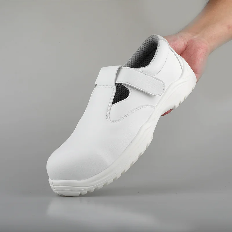 Factory Comfortable Durable Lightweight Safety Shoes Medical Orthopedic Hospital Kitchen Without Lace White SM2037