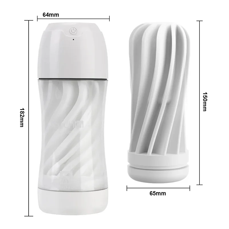 Touch in Male Vibrating Stroker with 20 Vibration Masturbation Cup Patterns Ocean Volcano Desert Oasis Glacier