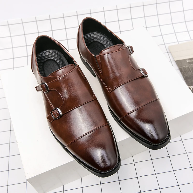 Ample Italian Luxury Dress Shoes Leather Loafers Men Formal Shoes ...