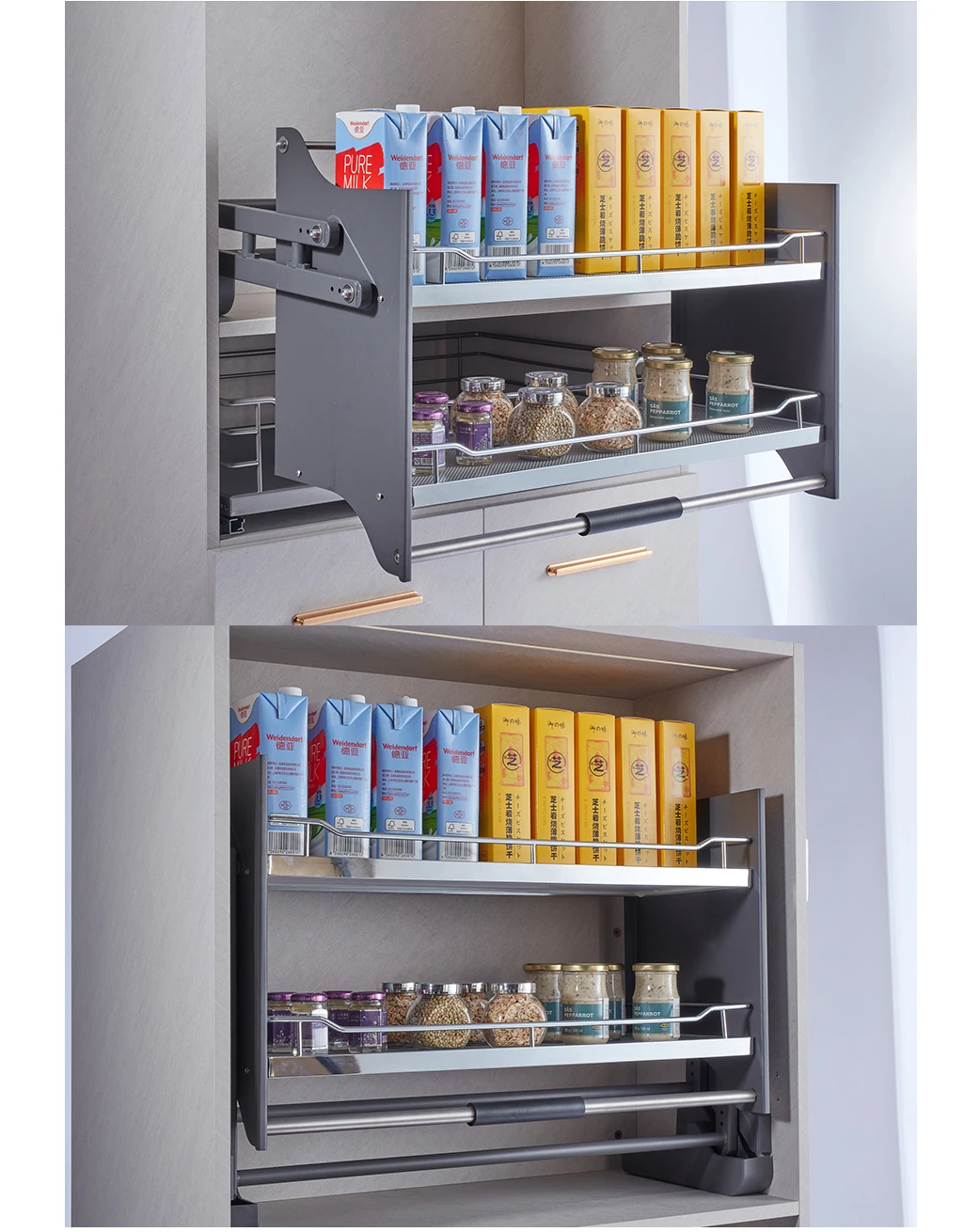 High Quality Modern Pull Down Kitchen Storage Shelves Elevator