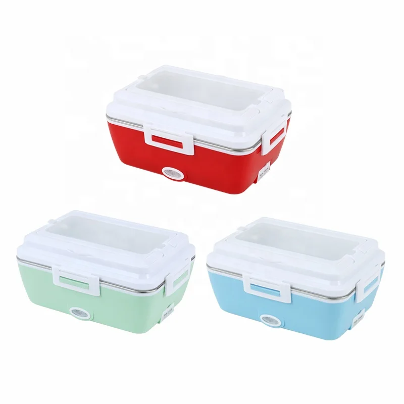 thumbnail image 2 of 1.8L 110V Electric Portable Lunch Box - Heated Food Warmer For Car Or Office - Includes Spoon/Fork 2 of 4