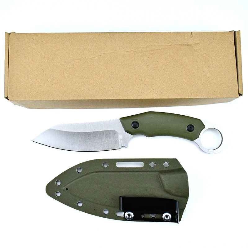Very practical sharp hunting knife 7Cr14Mov steel outdoor fishing Short knife hiking portable fixed blade knife with ABS sheath