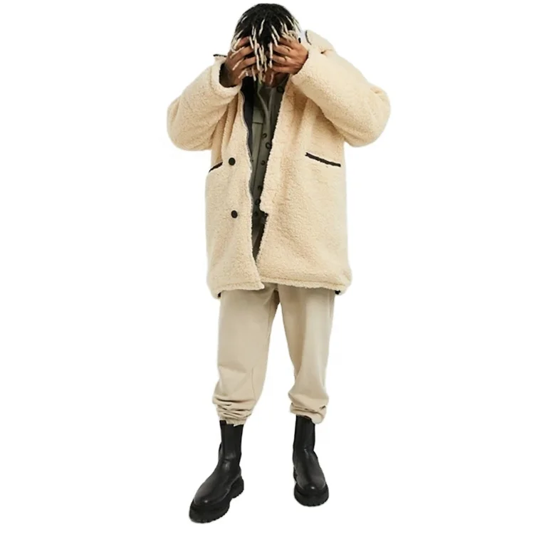 beige borg coat