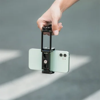 Universal Multi-function Phone Clip Aluminum Stable Folding Mobile Phone Bracket Horizontal Vertical Adjustable Phone Stand detail image