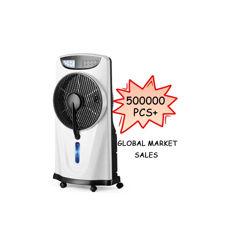 12 Inch Fan Rechargeable Mist Water Spray air Cooling Fan with Night Light