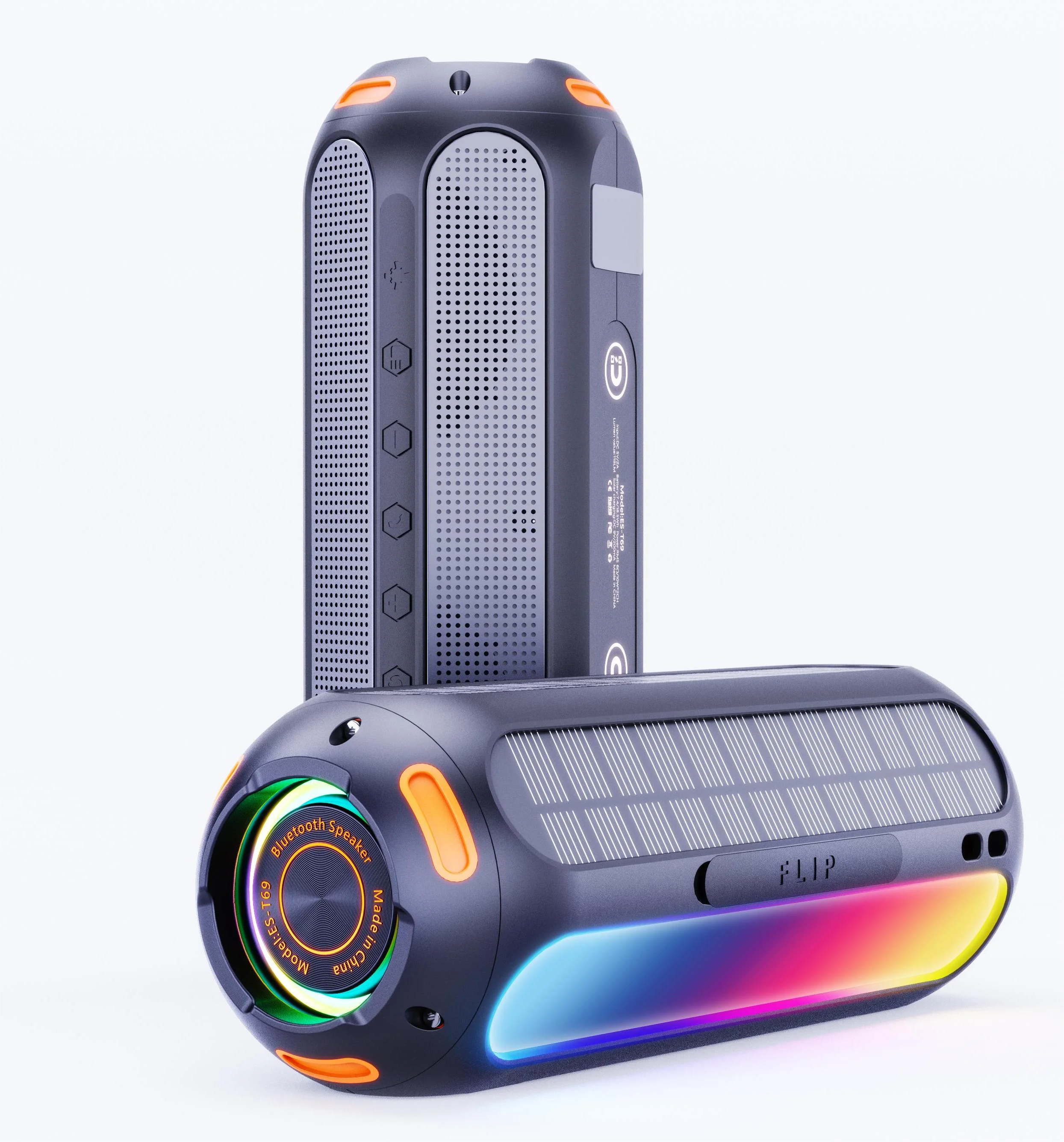Portable Outdoor 5000mAh Solar Power Speaker LED Light Bluetooth