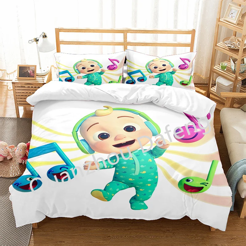 Custom New Style Cartoon Cute Cocomelon Printing Woolen Bedding Bedding ...