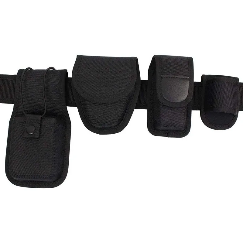 High Density Duty Web Belt Kit with Pouches Security Modular Camping and Everyday Use Duty Belt Heavy Duty Tactical Belts