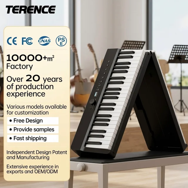 TERENCE 折りたたみ電子ピアノ 88鍵 Terence V70 88鍵ポータブル折りたたみ式デジタルピアノ