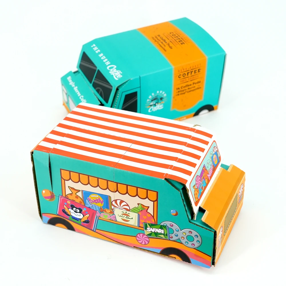 Custom Logo Size Corrugated Cartoon Matte Car Shipping Gift Box Colorful Packaging Car Paper Gift Box for Gift Packaging