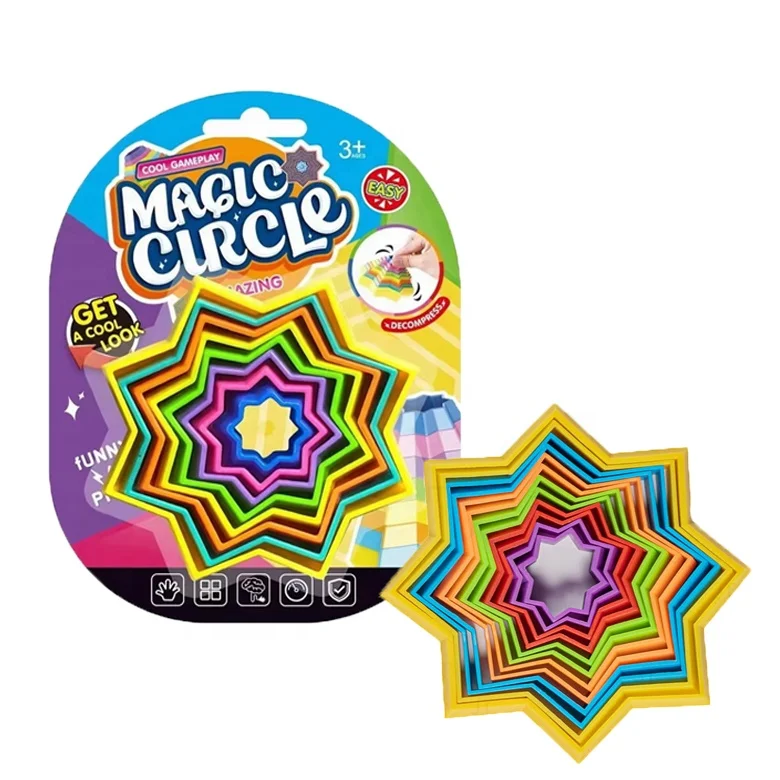 Лидер продаж 2022, игрушка для пальцев, 3D сенсорный Радужный волшебный круг, новые тенденции, фиджет-игрушки для детей, снятие стресса, 3d волшебный круг, игрушка