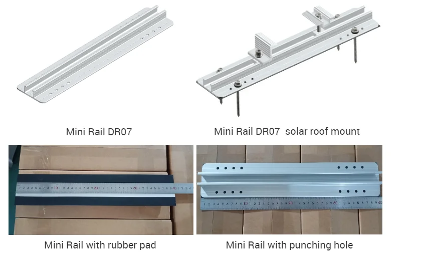Solar Trapezoidal Metal Roof Bracket System Tin Roof Solar Mini Rail ...