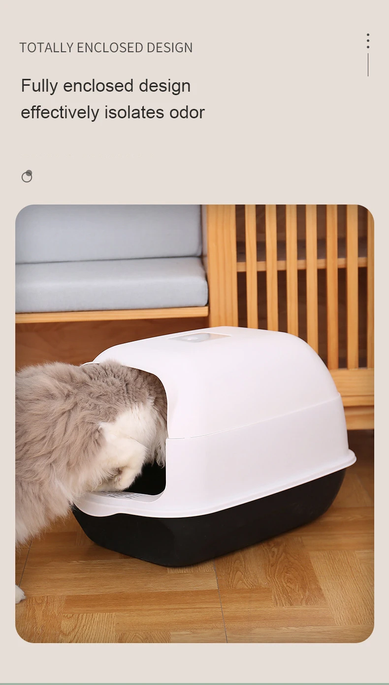 2023 Pet Self Cleaning Cat Litter Box Accessories Fully Enclosed Large ...