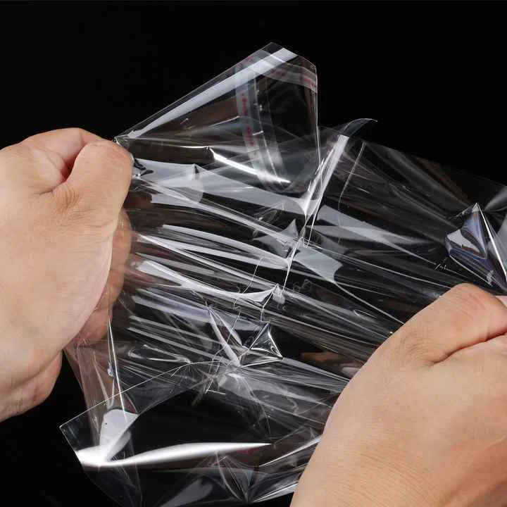 100 Clear Resealable Self-Adhesive Cello Bags – OPP Poly Plastic, 1 Mil, Flip Top