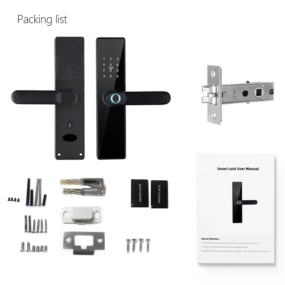 Высокий уровень безопасности Противоугонная BLE fngerprint цифровой замок без ключа водонепроницаемый Tuya Wi-Fi приложение Smart биометрический дверной замок с замком