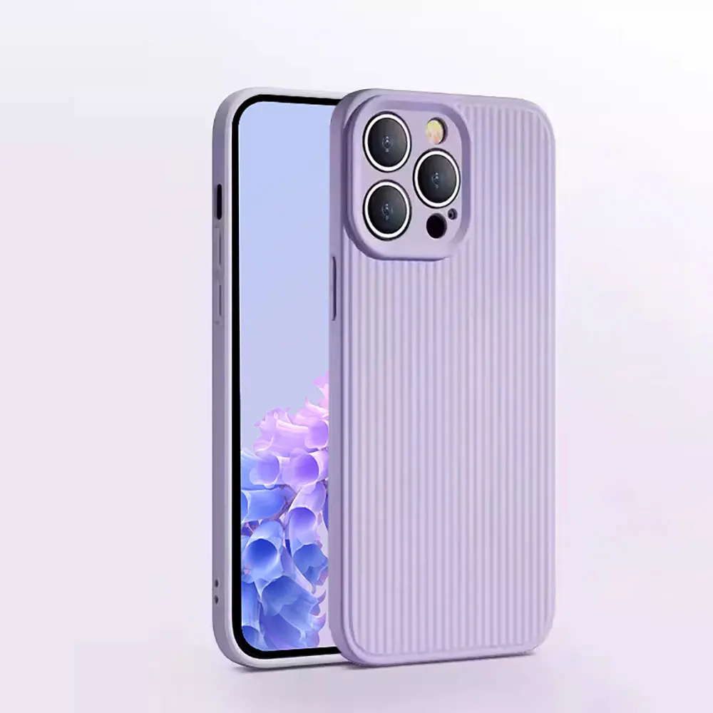 Funda de Silicona Líquida Para Iphone 15 14 13 12 11 Xr Xs Max Pro Plus Patrón Corrugado Fundas Simples Anticaída Teléfono Sjk440 Laudtec  