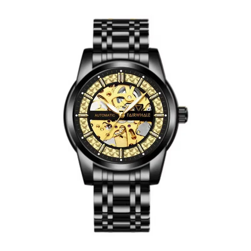 Mark Fairwhale Factory Wholesale High Performance Customized Logo Waterproof Stainless Steel Automatic Mechanical Men's Watch