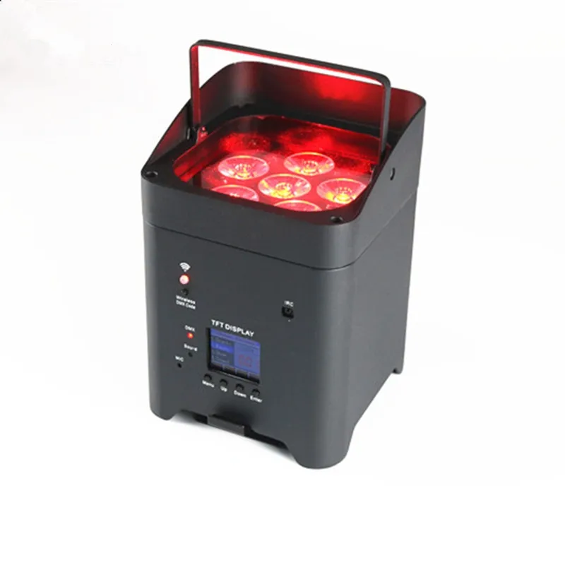 6x18w RGBWA UV Battery Powered Wireless Led up Light 6in1 for Stage Wedding Party