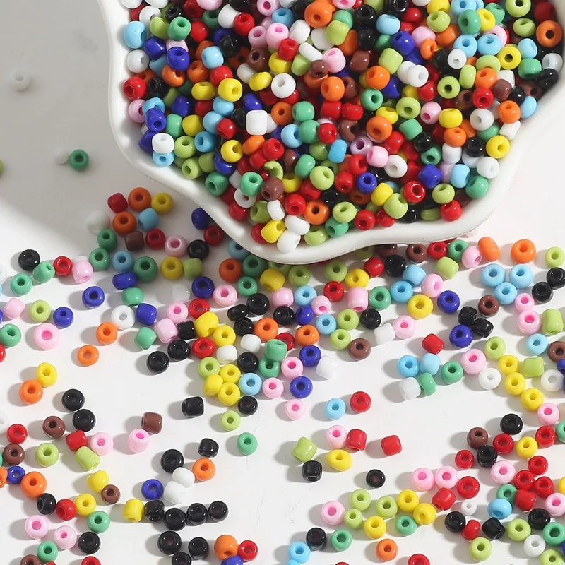1000pcs Mini 0-9 Colorful Round Black Number Beads for Bracelets