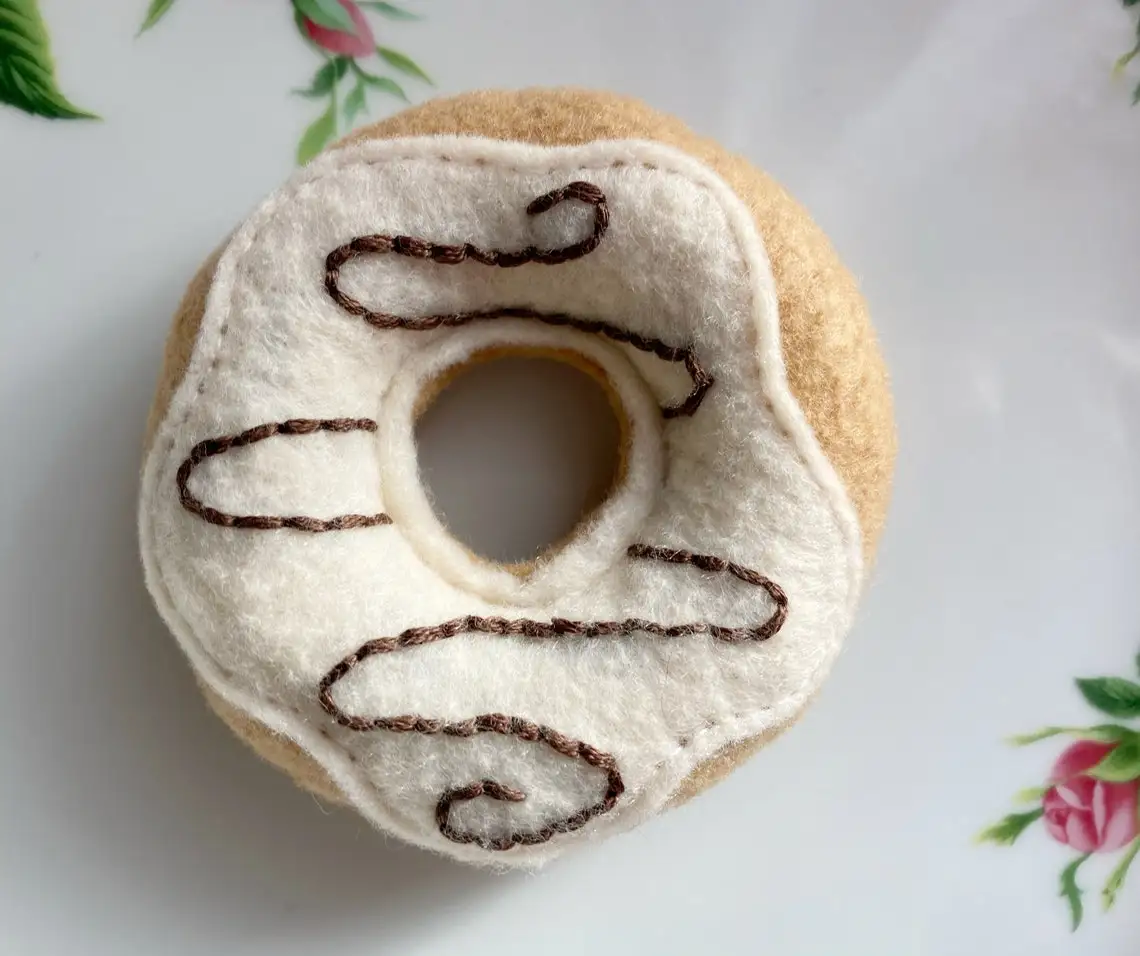 Фетровая еда, Пончик, кухня, детские игрушки, фетровый пончик, игрушка для ролевых продуктов