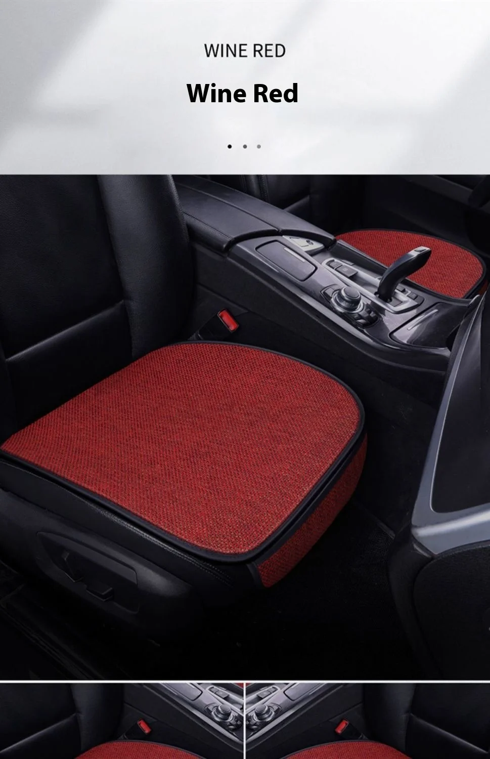 Universal Four-Season Car Seat Cushion Set Breathable Cotton Linen Rear Single Seat for Summer Use manufacture